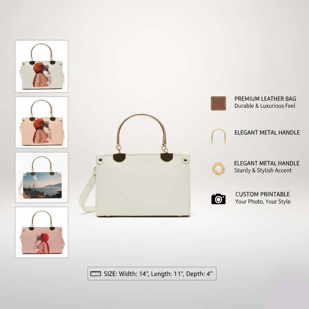 Handle Hijab Girl Printed Crossbody & Handbag