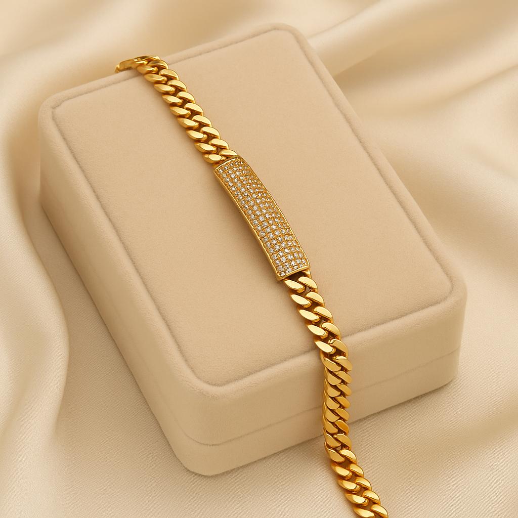 Zircon Bracelet-51 (Golden)